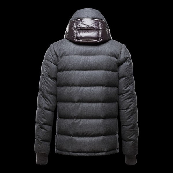 Moncler Slim scuro e grigio Zipper Slash corta da uomo Cappotti uscita